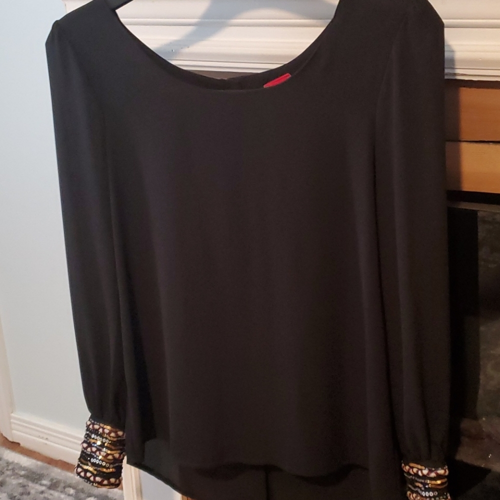 Black blouse with beading
